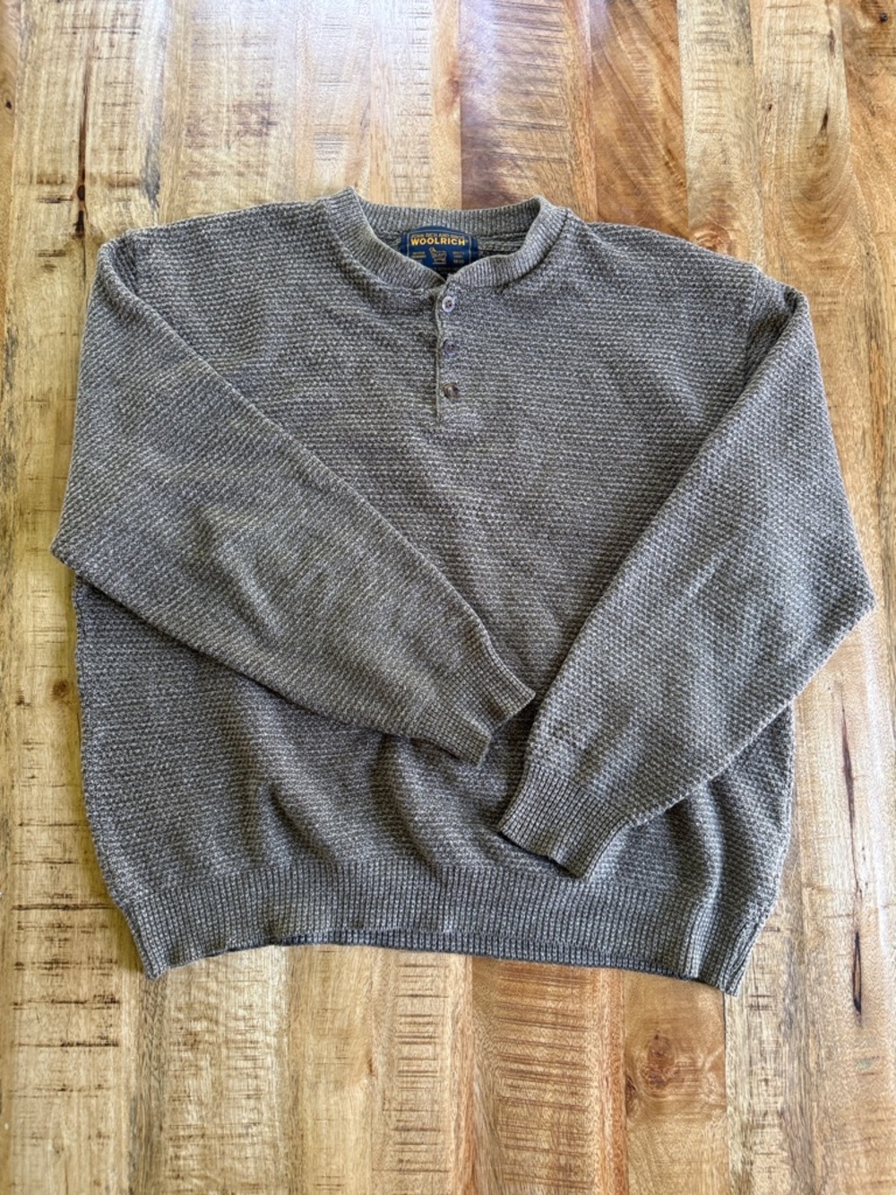 Vintage 90s Henley Woolrich sweater men’s large
